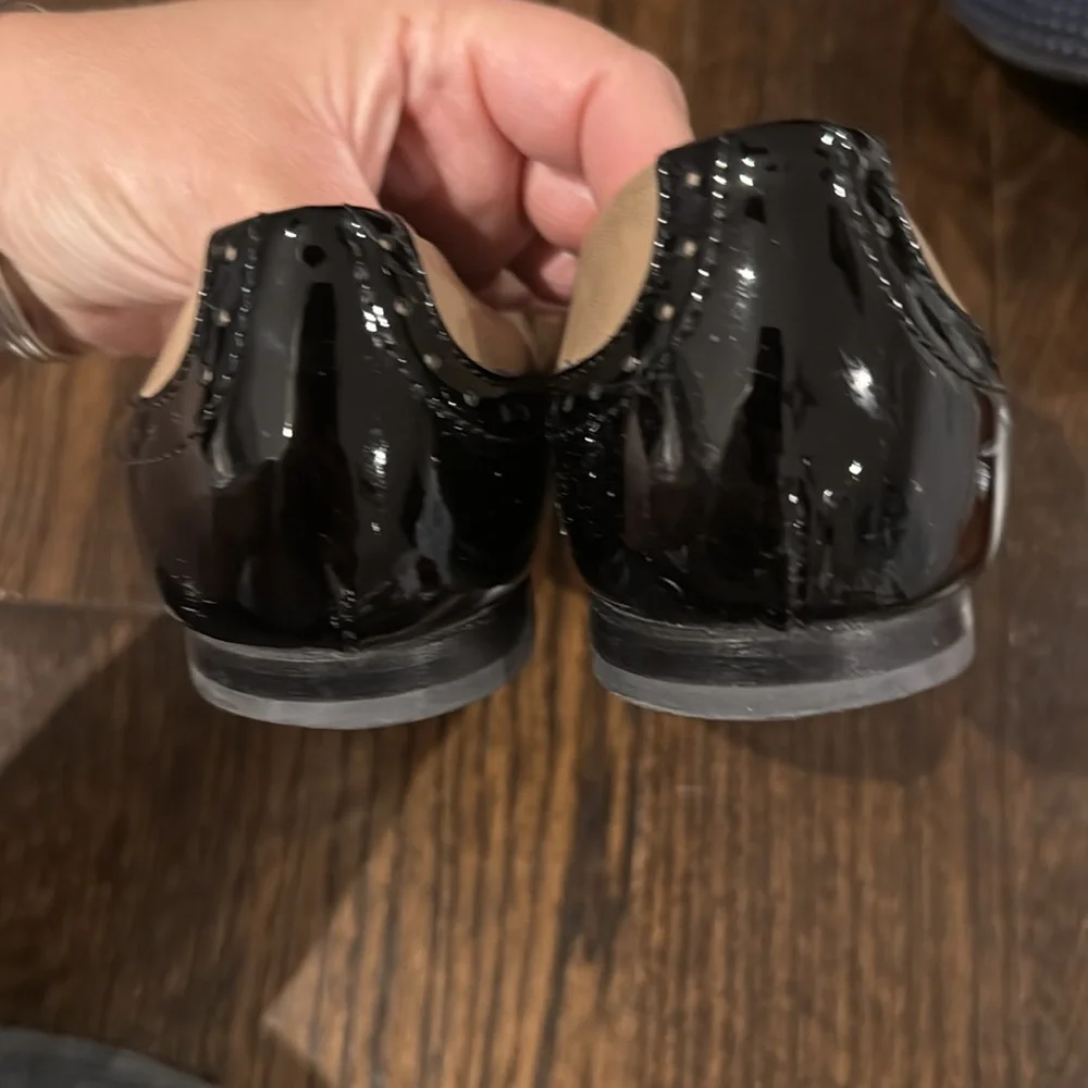 AGL Black and Tan Leather Flats size 7.5 - Picture 3 of 4